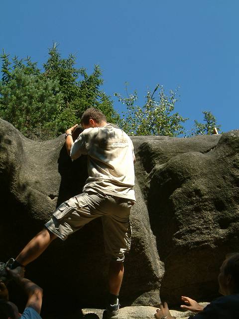 foto č. 052 - Ani zkušenému horolezci Michalovi se to nepodařilo.
