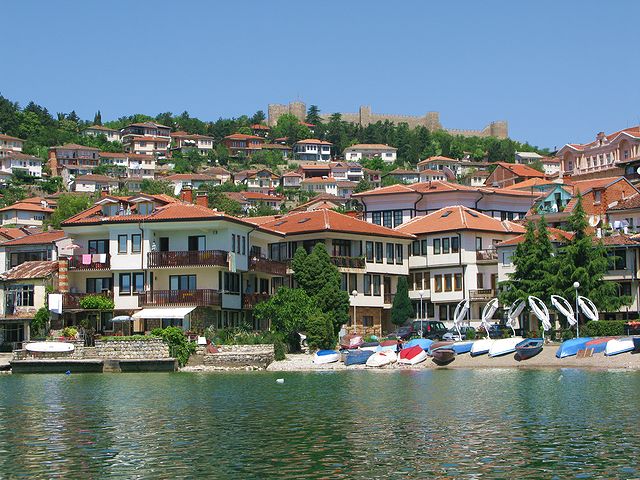 foto č. 116 - Stará část Ohridu se Samuelovou pevností.
