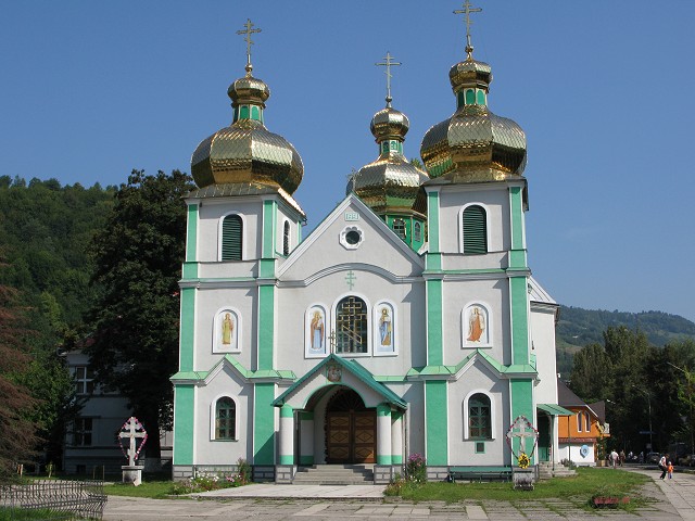foto č. 002 - Pravoslavný kostel v centru Rachova (Rachiv, Rakhiv).

