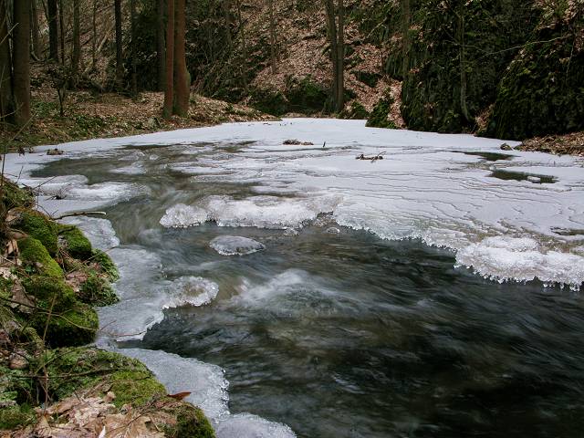 foto č. 019 - Skorozamrzlý Bobří potok.
